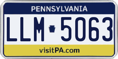 PA license plate LLM5063