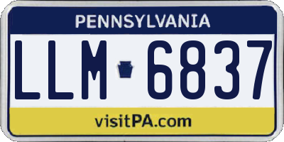 PA license plate LLM6837