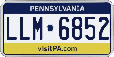 PA license plate LLM6852