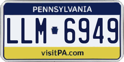 PA license plate LLM6949