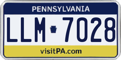 PA license plate LLM7028