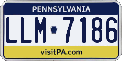 PA license plate LLM7186