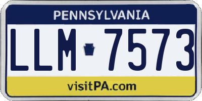 PA license plate LLM7573