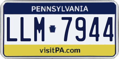 PA license plate LLM7944