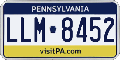 PA license plate LLM8452