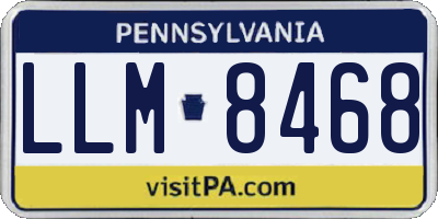 PA license plate LLM8468