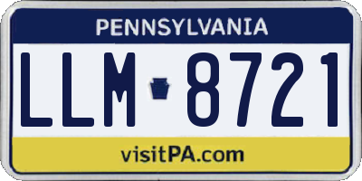 PA license plate LLM8721