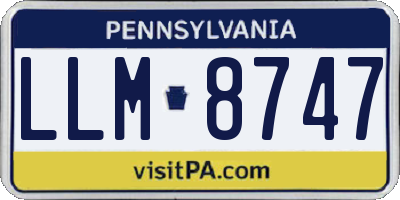 PA license plate LLM8747