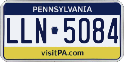 PA license plate LLN5084