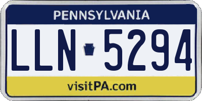 PA license plate LLN5294