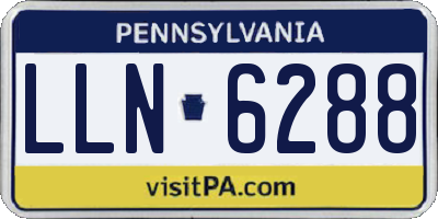 PA license plate LLN6288