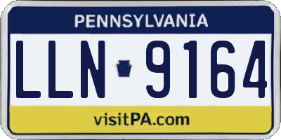 PA license plate LLN9164