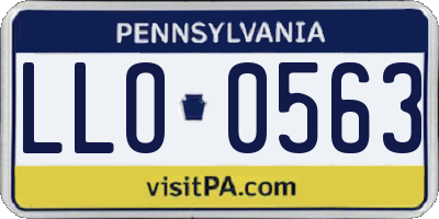 PA license plate LLO0563
