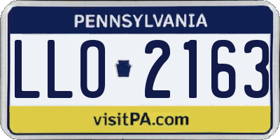 PA license plate LLO2163