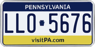 PA license plate LLO5676