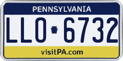 PA license plate LLO6732