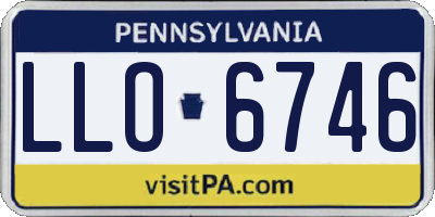 PA license plate LLO6746