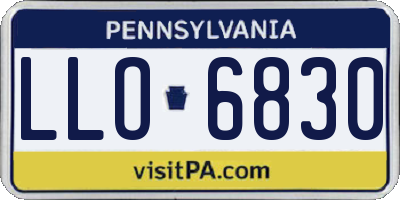 PA license plate LLO6830