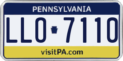 PA license plate LLO7110