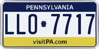 PA license plate LLO7717