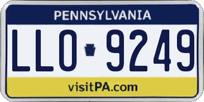 PA license plate LLO9249