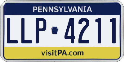 PA license plate LLP4211