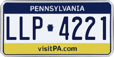 PA license plate LLP4221