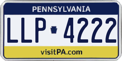 PA license plate LLP4222