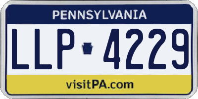 PA license plate LLP4229