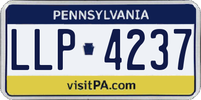 PA license plate LLP4237