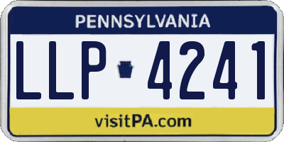 PA license plate LLP4241