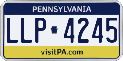 PA license plate LLP4245