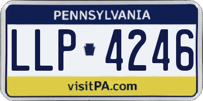 PA license plate LLP4246