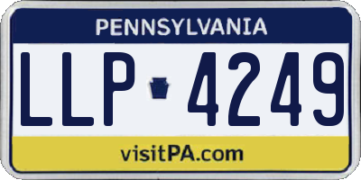 PA license plate LLP4249