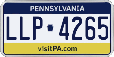 PA license plate LLP4265