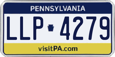 PA license plate LLP4279