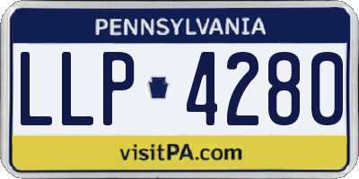 PA license plate LLP4280