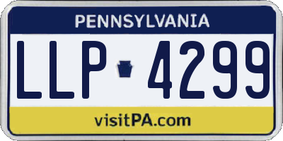 PA license plate LLP4299
