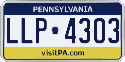 PA license plate LLP4303