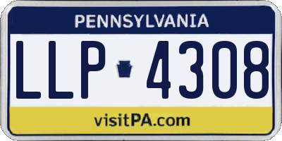 PA license plate LLP4308