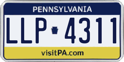 PA license plate LLP4311
