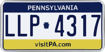 PA license plate LLP4317