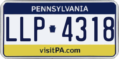 PA license plate LLP4318
