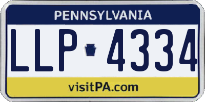 PA license plate LLP4334