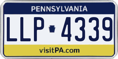 PA license plate LLP4339