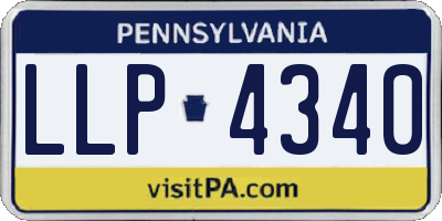 PA license plate LLP4340