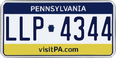 PA license plate LLP4344