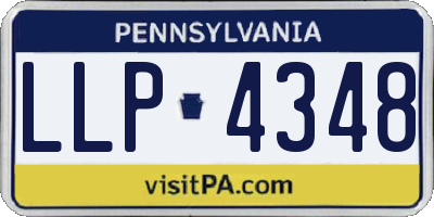 PA license plate LLP4348