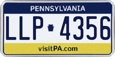 PA license plate LLP4356