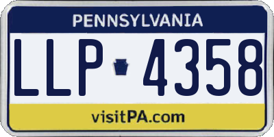 PA license plate LLP4358